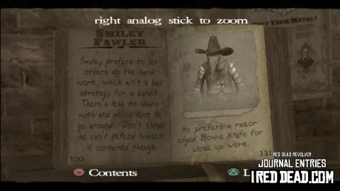 Red Dead Revolver Journal Entry 66 - Smiley Fawler