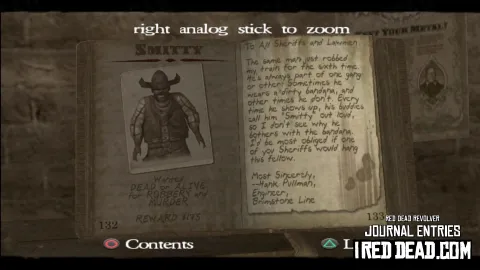 Red Dead Revolver Journal Entry 67 - Smitty Red Dead Revolver Journal Entry 67 - Smitty