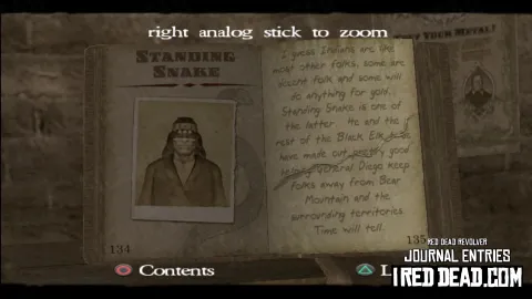 Red Dead Revolver Journal Entry 68 - Standing Snake Red Dead Revolver Journal Entry 68 - Standing Snake