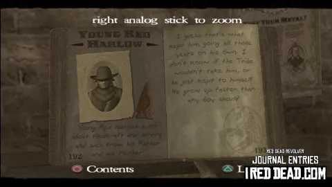 Red Dead Revolver Journal Entry 97 - Young Red Harlow