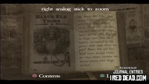 Red Dead Revolver Journal Entry 99 - Black Elk Tribe