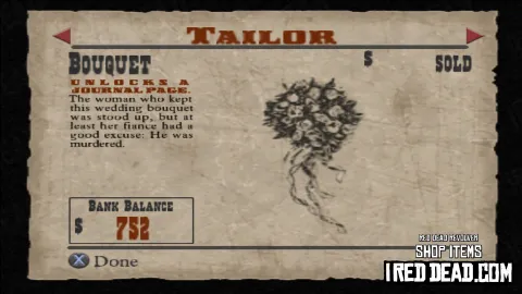 Red Dead Revolver Shop Item Bouquet