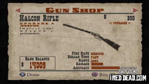 Red Dead Revolver Shop Item Halcon Rifle