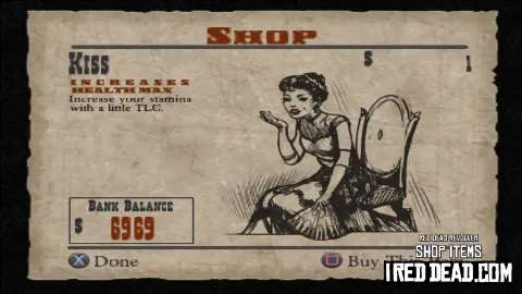 Red Dead Revolver Shop Item Kiss