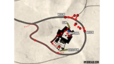 The Assault on Fort Mercer Map