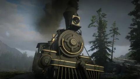 Train goes roarin' by