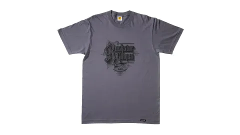 Vintage Rockstar Logo T-Shirt - Black on Grey