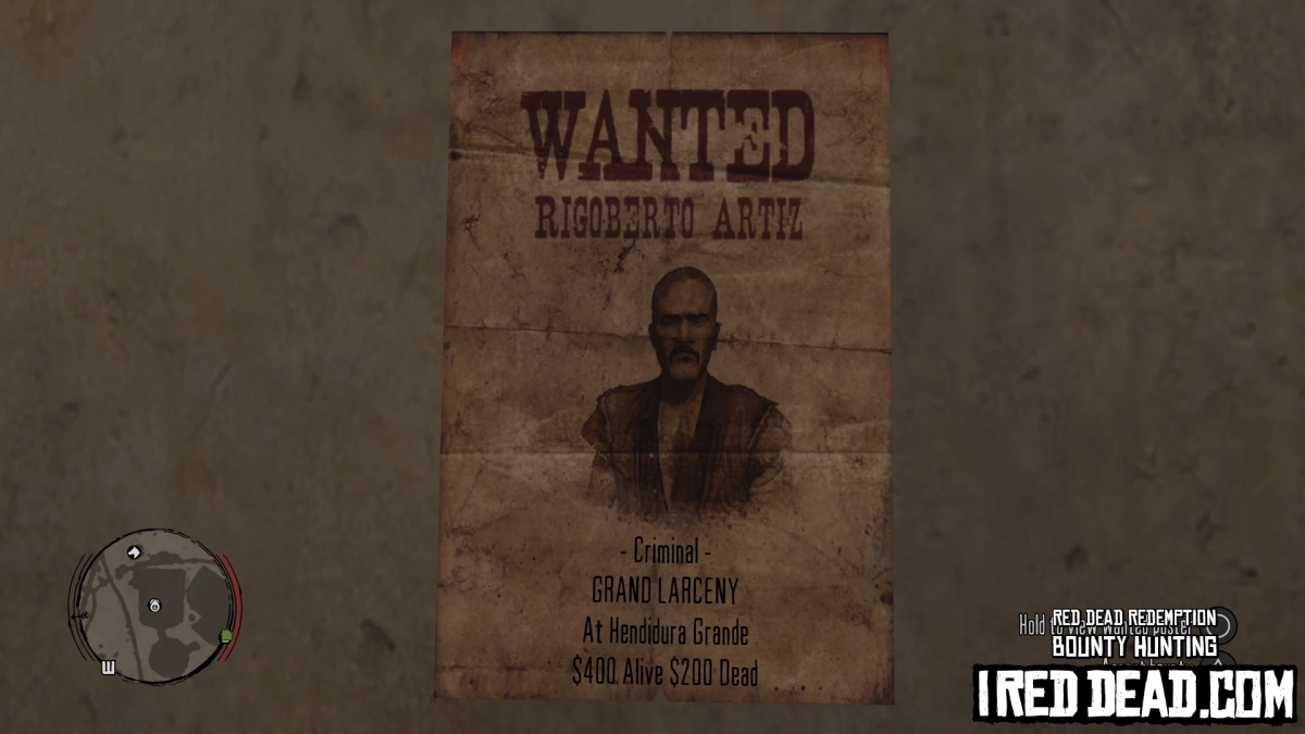 Red Dead Redemption Bounty Hunting Hendidura Grande