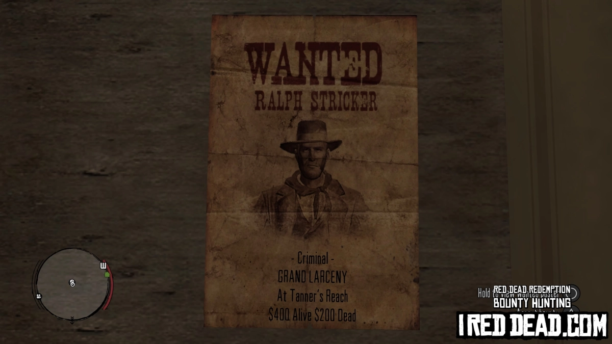 Red Dead Redemption Bounty Hunting Tanners Reach