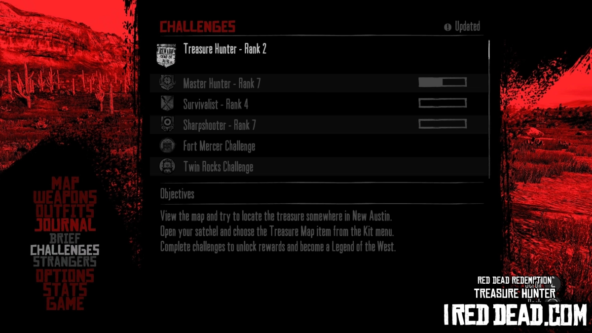 Red Dead Redemption Challenges Treasure Hunter