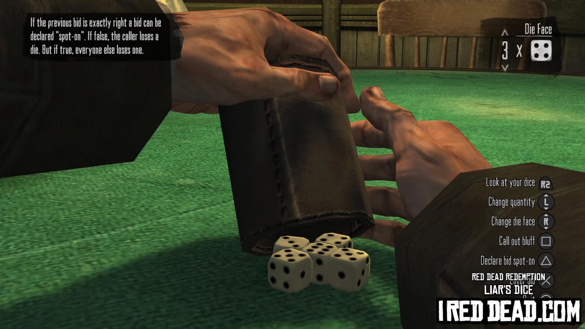 Red Dead Redemption Liars Dice 16