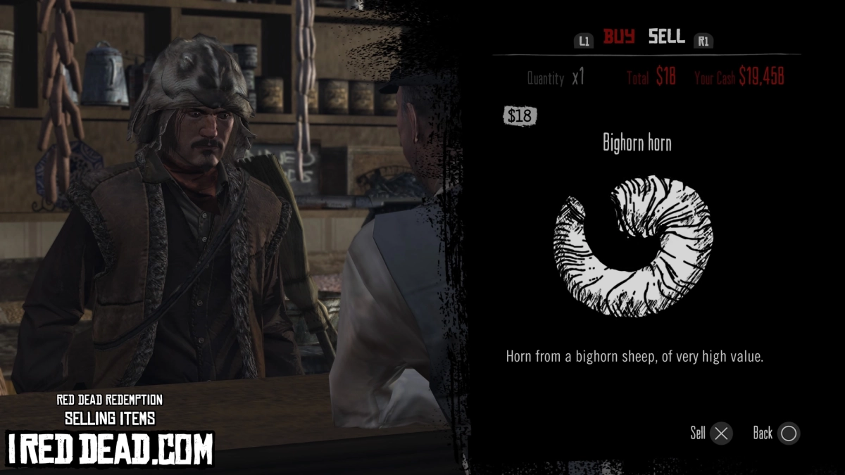 Red Dead Redemption Selling Items Bighorn Horn