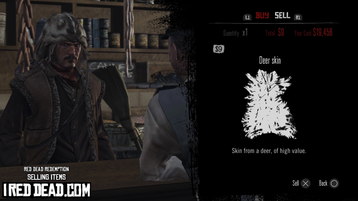 Red Dead Redemption Selling Items Deer Skin
