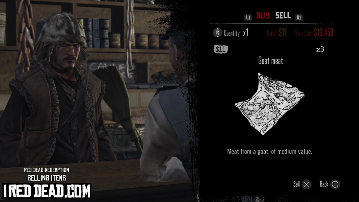 Red Dead Redemption Selling Items Goat Meat