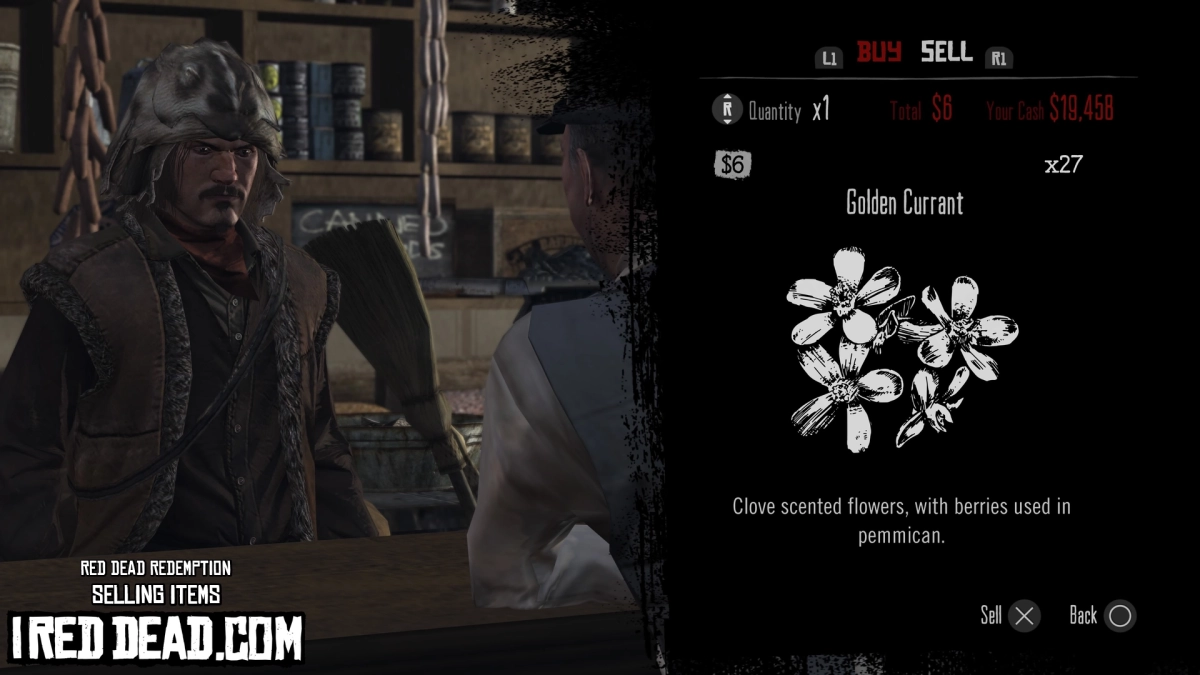 Red Dead Redemption Selling Items Golden Currant