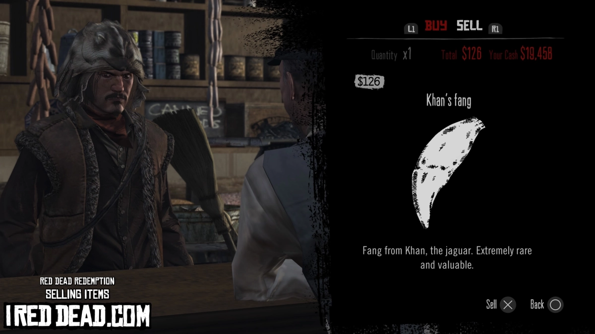 Red Dead Redemption Selling Items Khans Fang