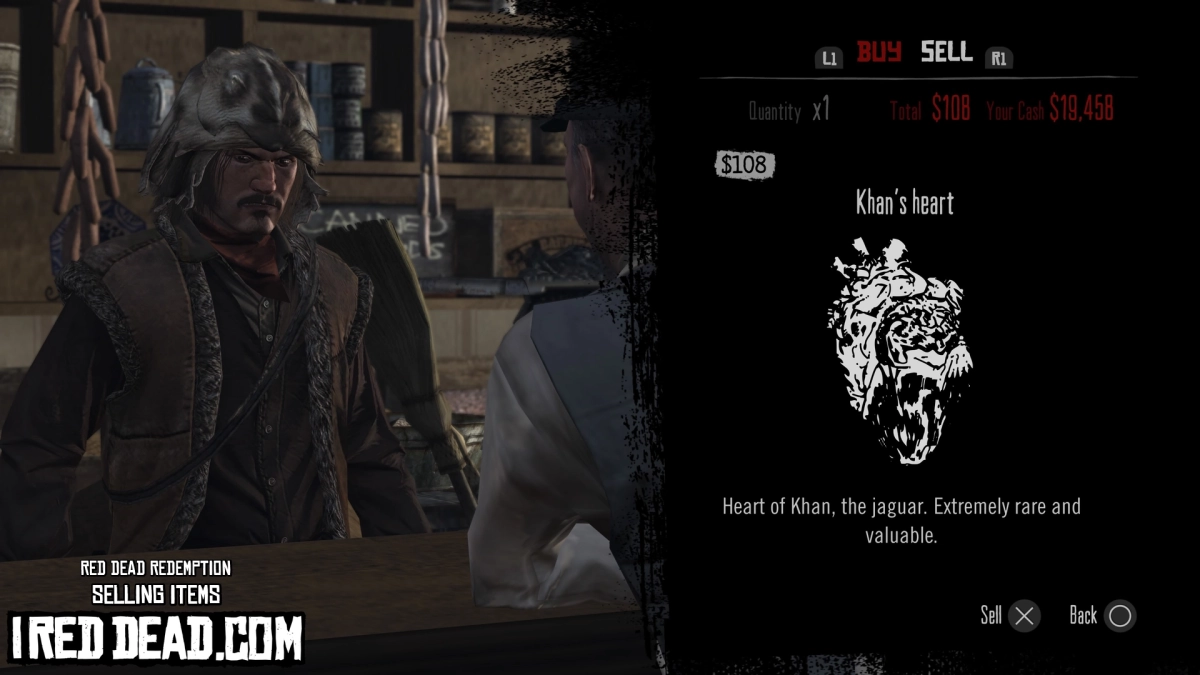 Red Dead Redemption Selling Items Khans Heart