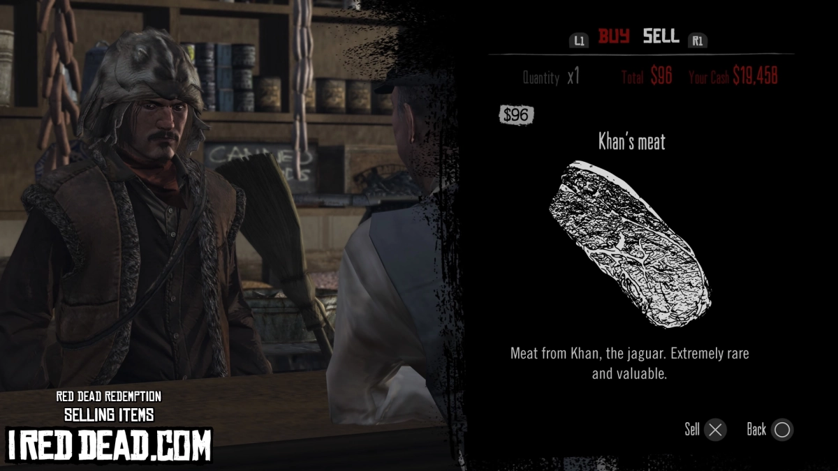 Red Dead Redemption Selling Items Khans Meat