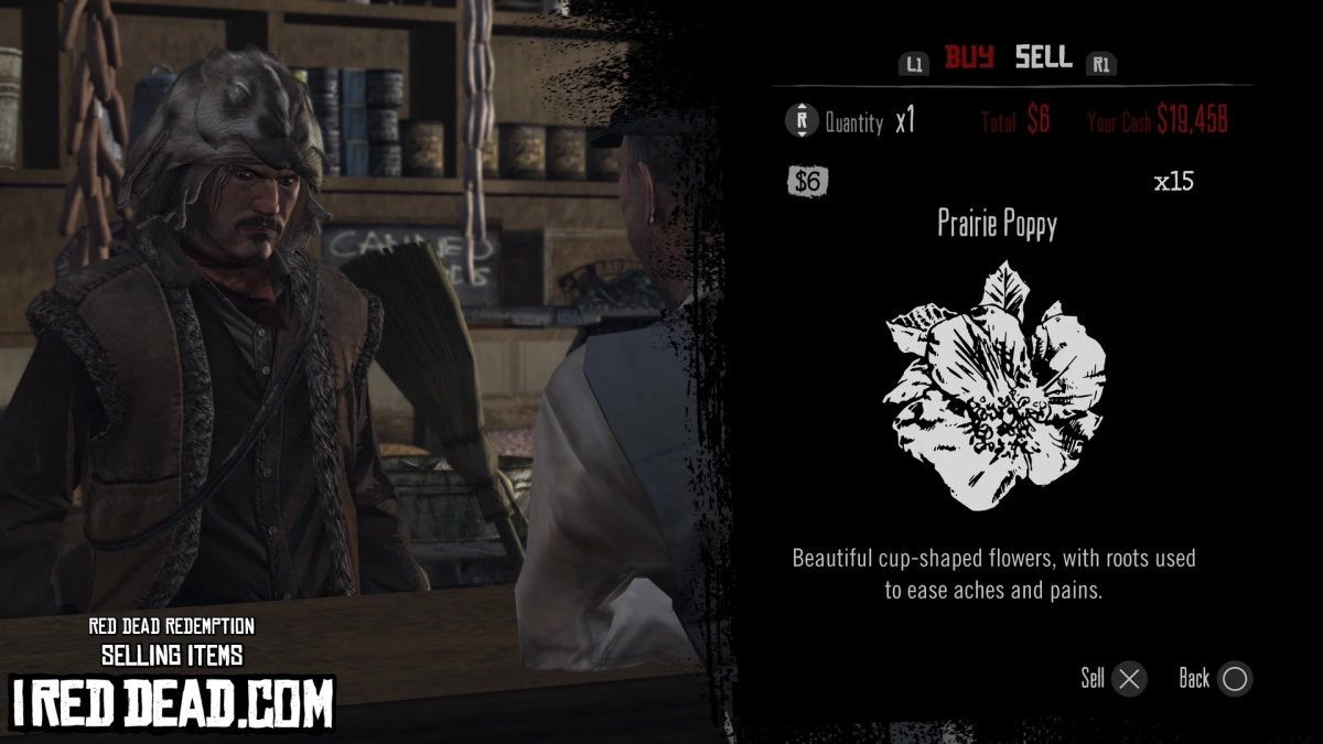 Red Dead Redemption Selling Items Prairie Poppy