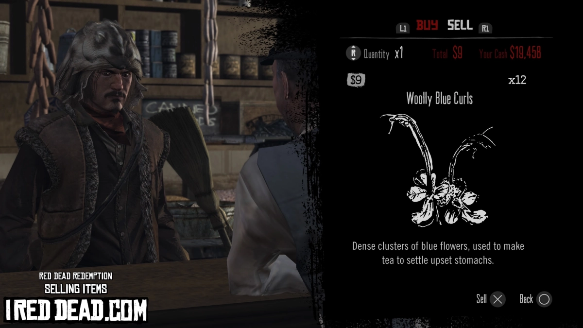 Red Dead Redemption Selling Items Woolly Blue Curls
