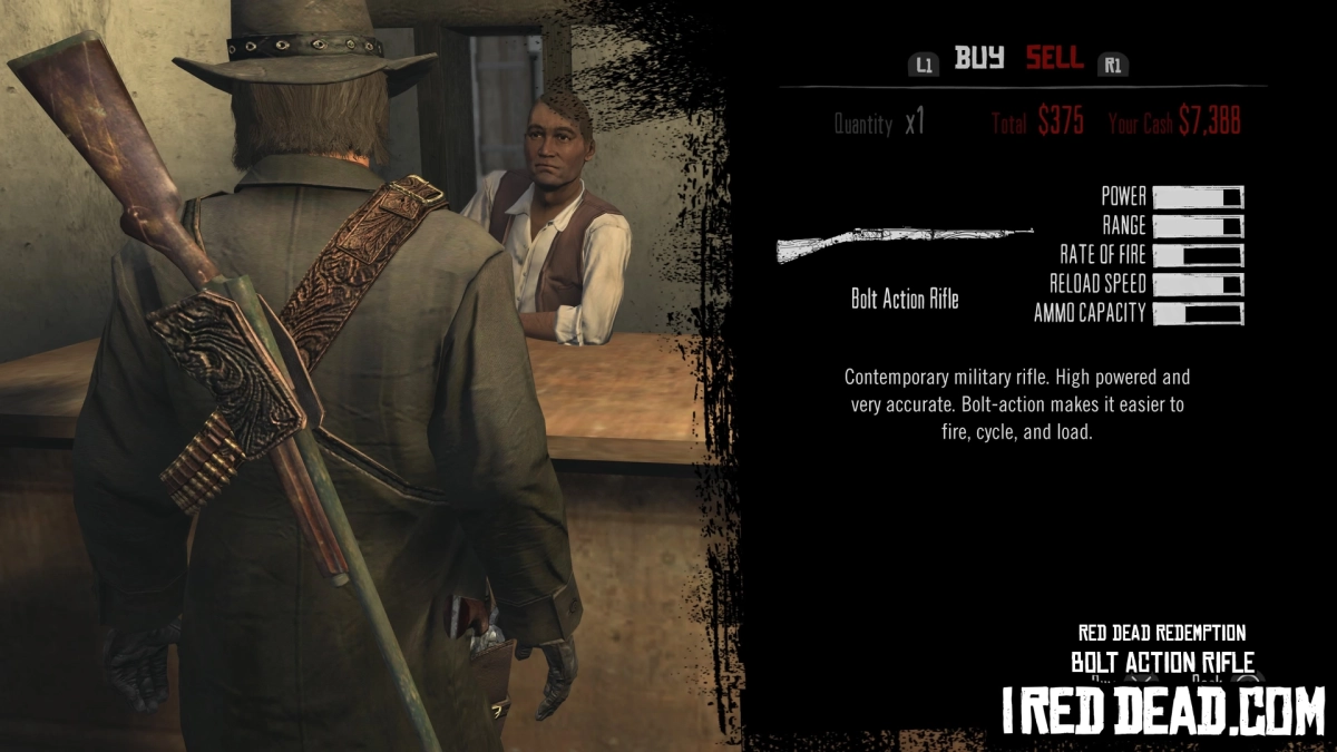 Red Dead Redemption Shop Item Bolt Action Rifle