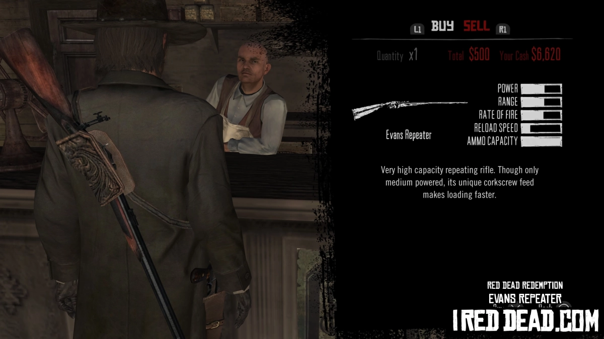 Red Dead Redemption Shop Item Evans Repeater