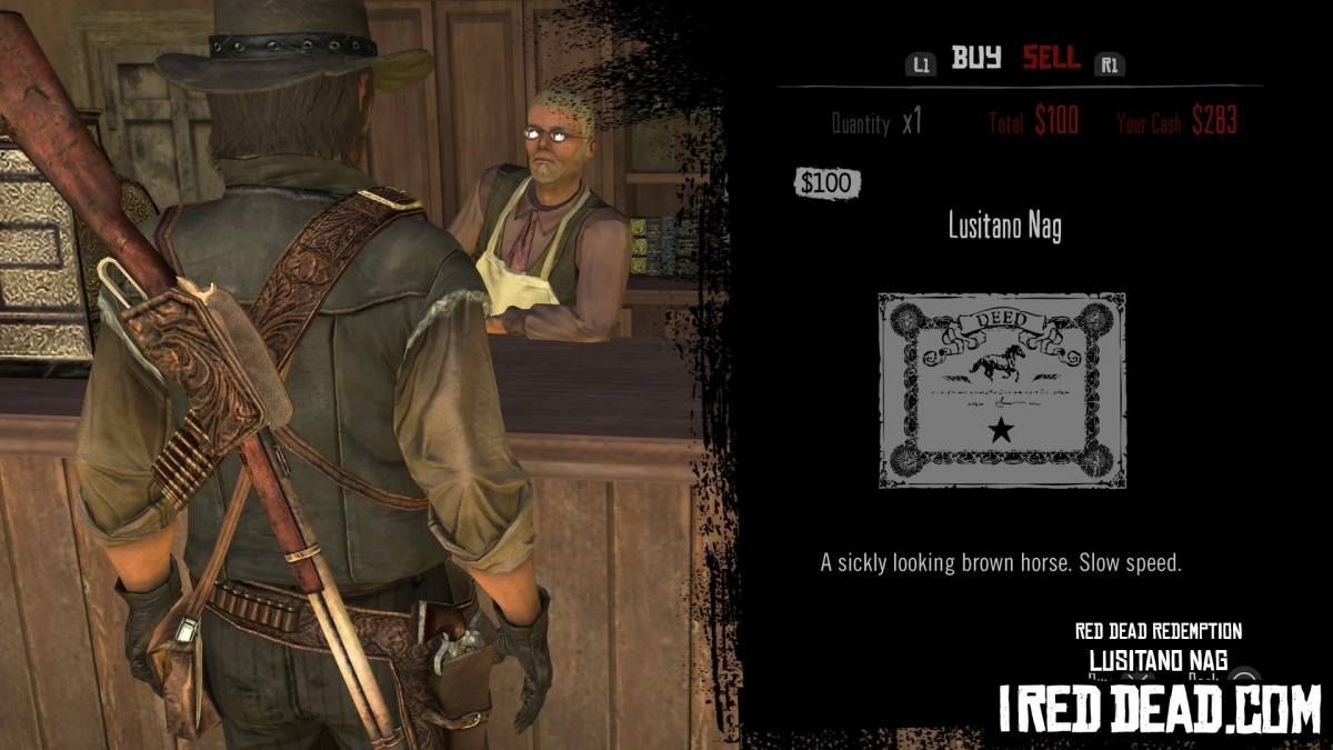 Red Dead Redemption Shop Item Lusitano Nag