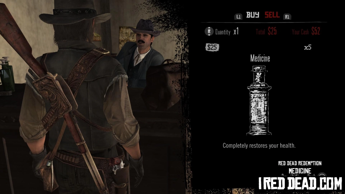 Red Dead Redemption Shop Item Medicine