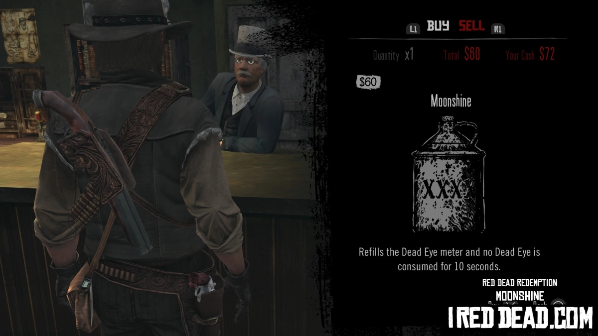 Red Dead Redemption Shop Item Moonshine