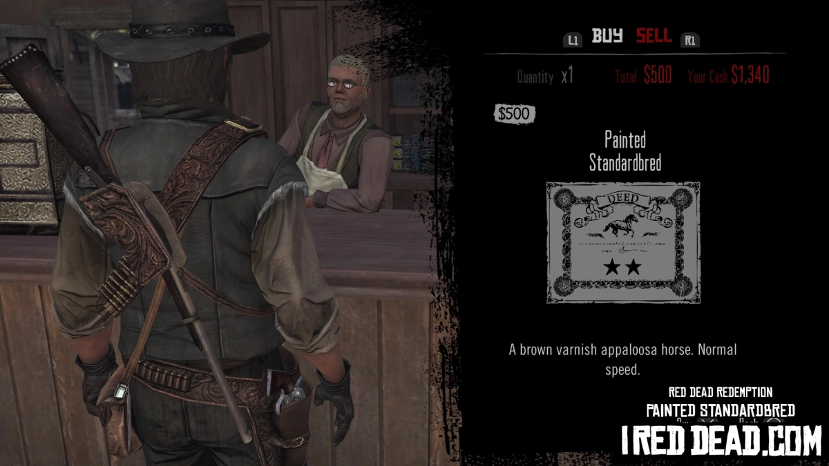 Red Dead Redemption Shop Item Painted Standardbred