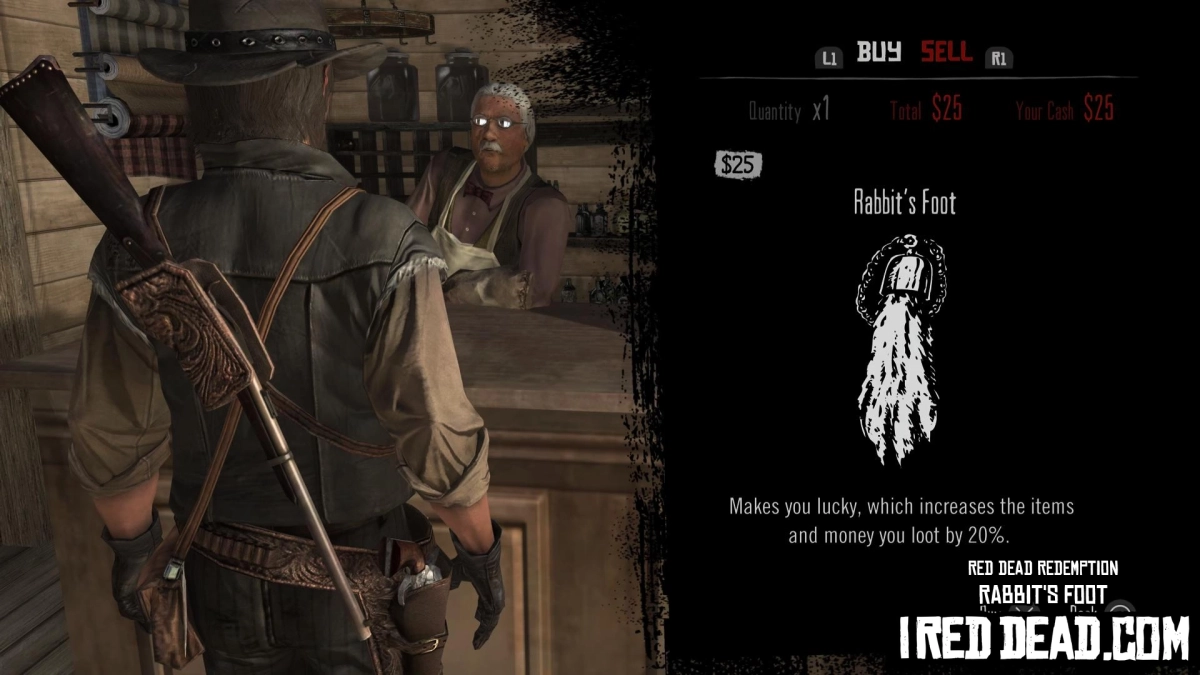 Rlcraft Rabbit Foot Red Dead Redemption Shop Item Rabbits Foot