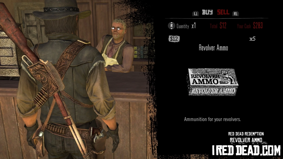 Red Dead Redemption Shop Item Revolver Ammo