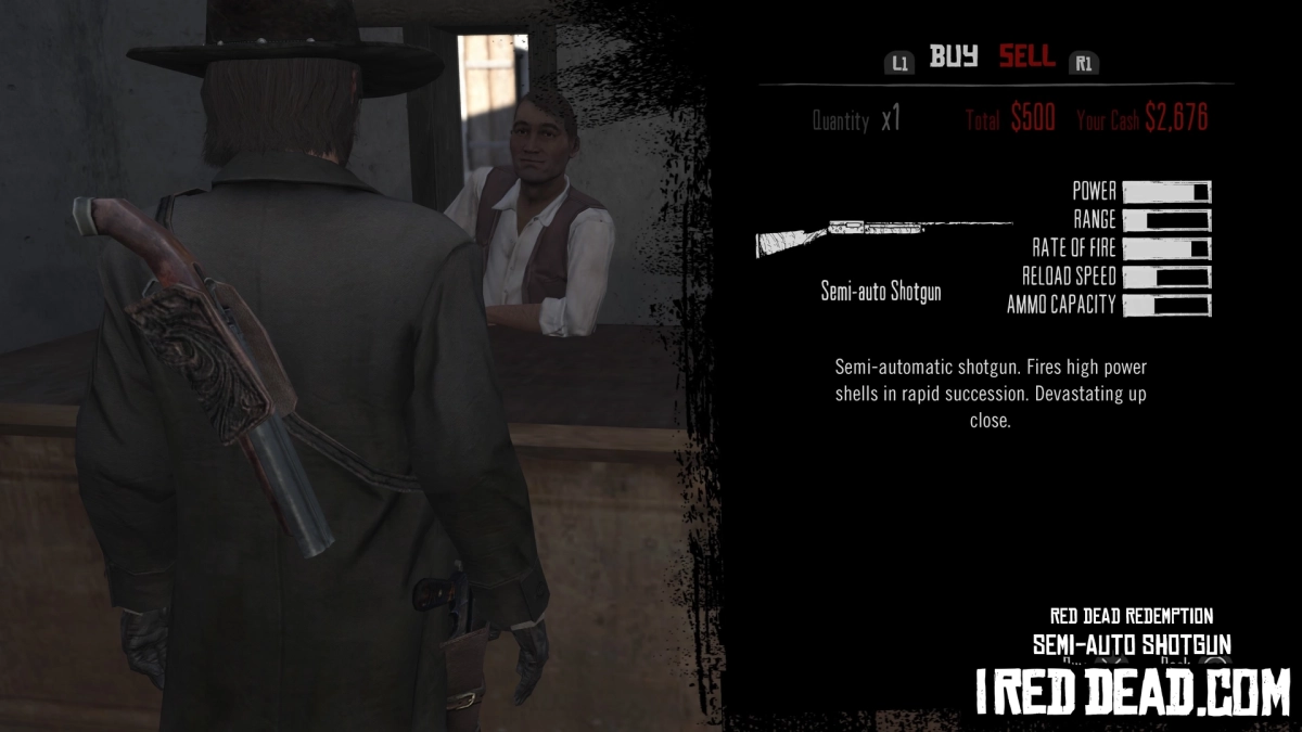 Red Dead Redemption Shop Item Semi-auto Shotgun
