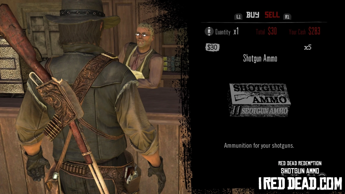 Red Dead Redemption Shop Item Shotgun Ammo