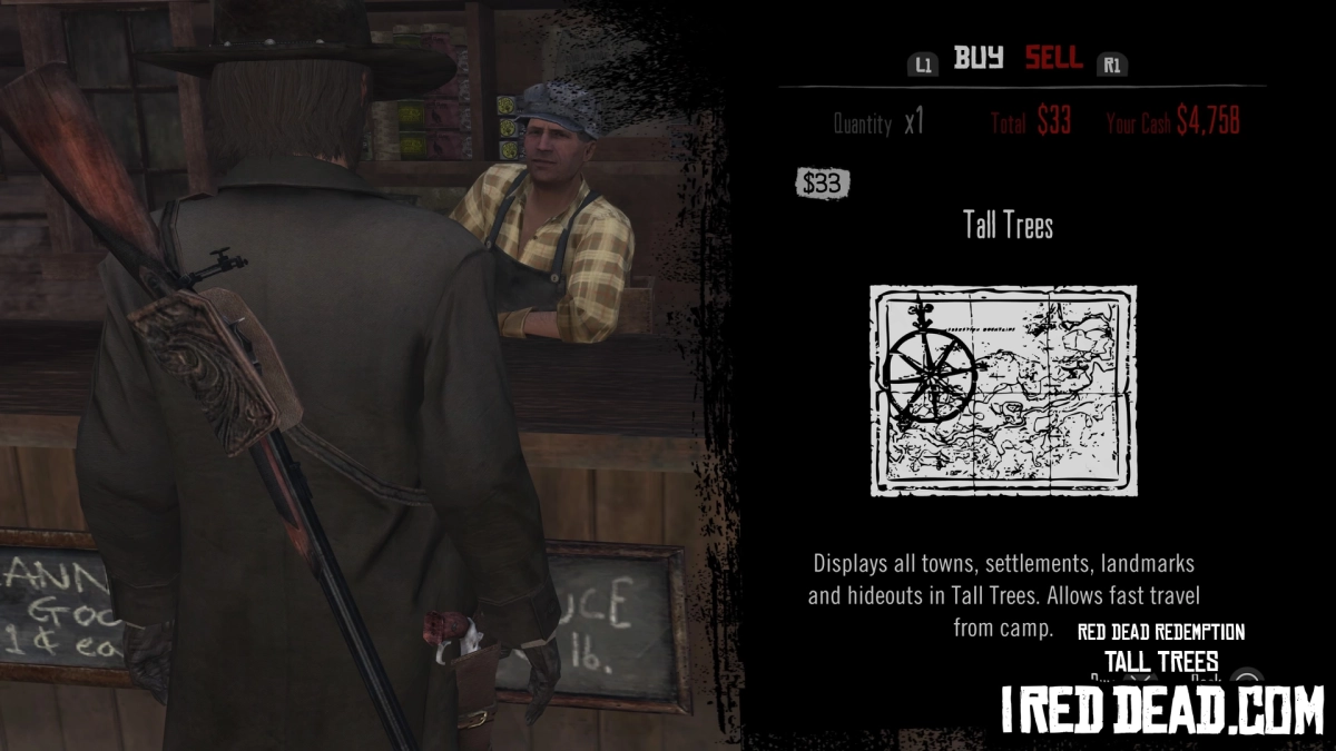 Red Dead Redemption Shop Item Tall Trees