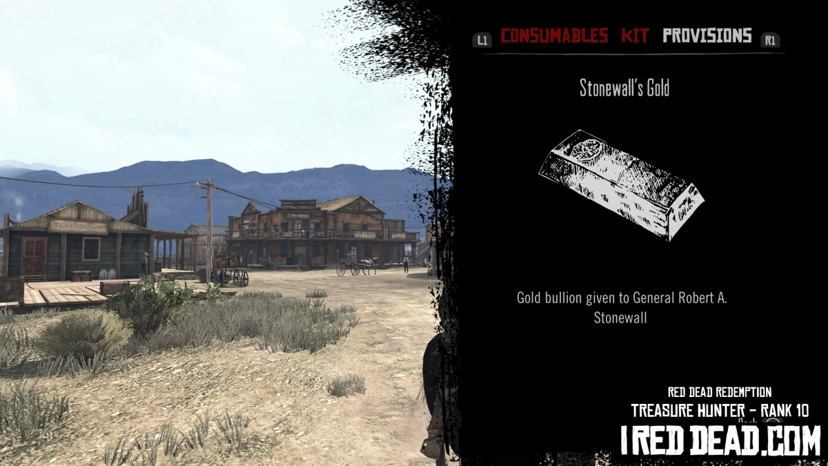 Red Dead Redemption Treasure Hunter Rank 10 Stonewalls Gold