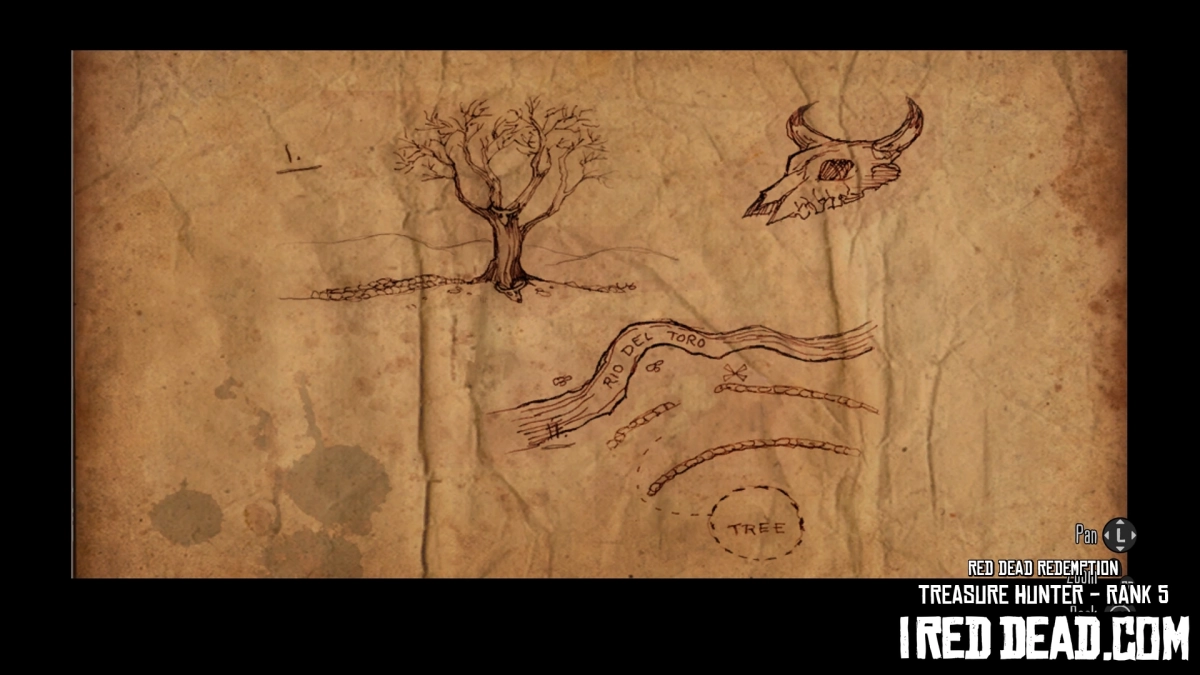 Red Dead Redemption Treasure Hunter Rank 5 Map