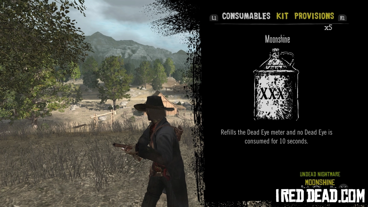 Red Dead Redemption Undead Nightmare Consumables Moonshine