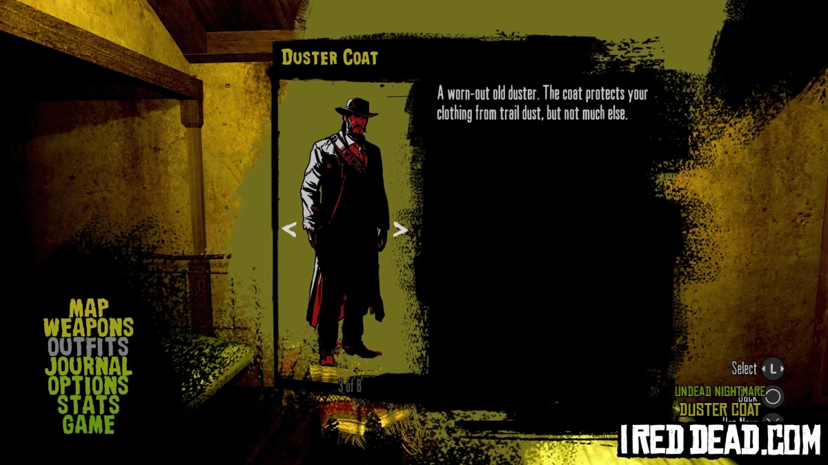 Red Dead Redemption Undead Nightmare Duster Coat Criteria