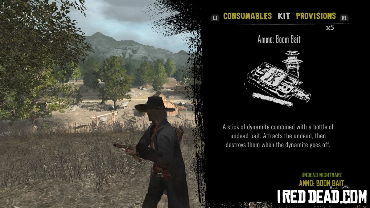 Red Dead Redemption Undead Nightmare Kit Item Ammo Boom Bait
