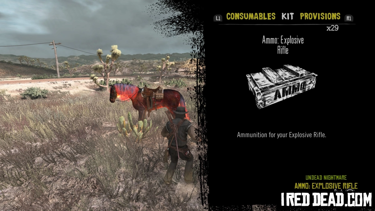 Red Dead Redemption Undead Nightmare Kit Item Ammo Explosive Rifle