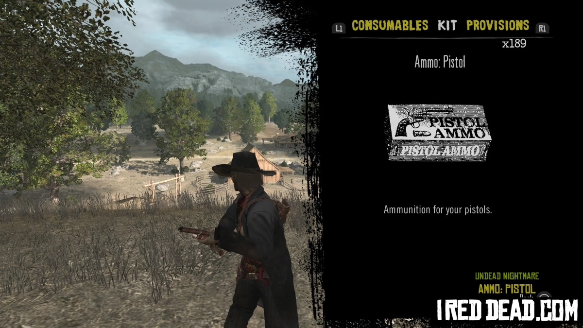 Red Dead Redemption Undead Nightmare Kit Item Ammo Pistol
