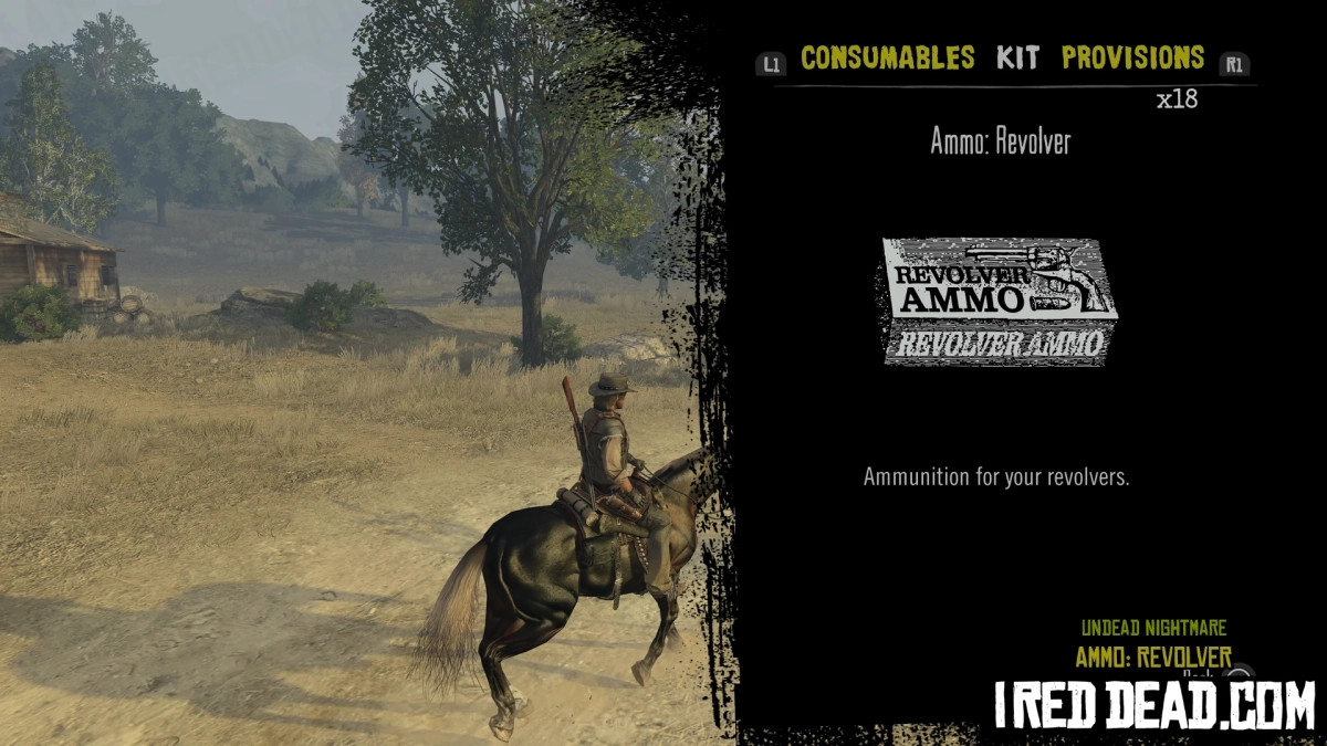 Red Dead Redemption Undead Nightmare Kit Item Ammo Revolver
