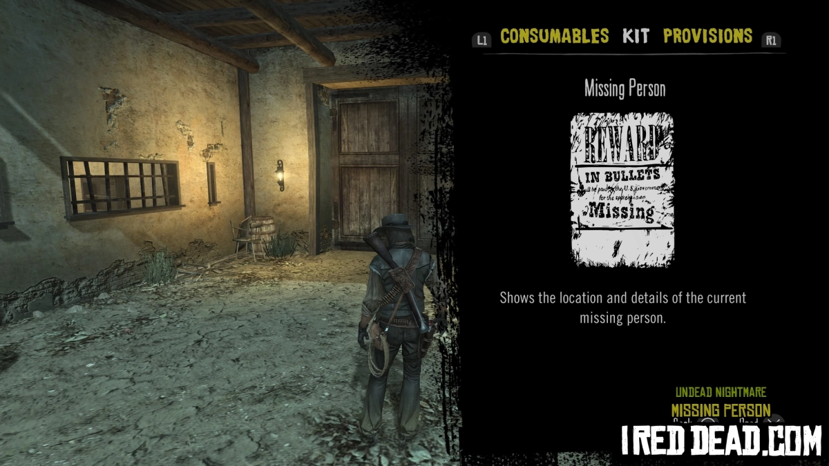 Red Dead Redemption Undead Nightmare Kit Item Missing Person
