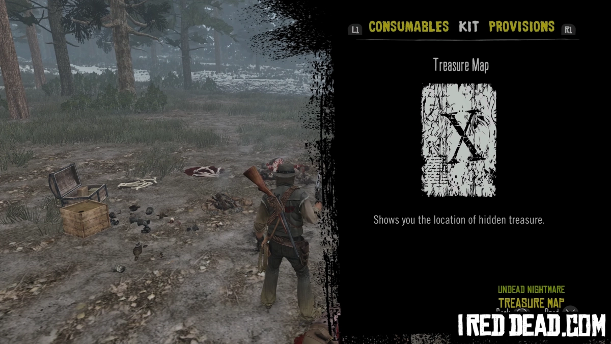 Red Dead Redemption Undead Nightmare Kit Item Treasure Map