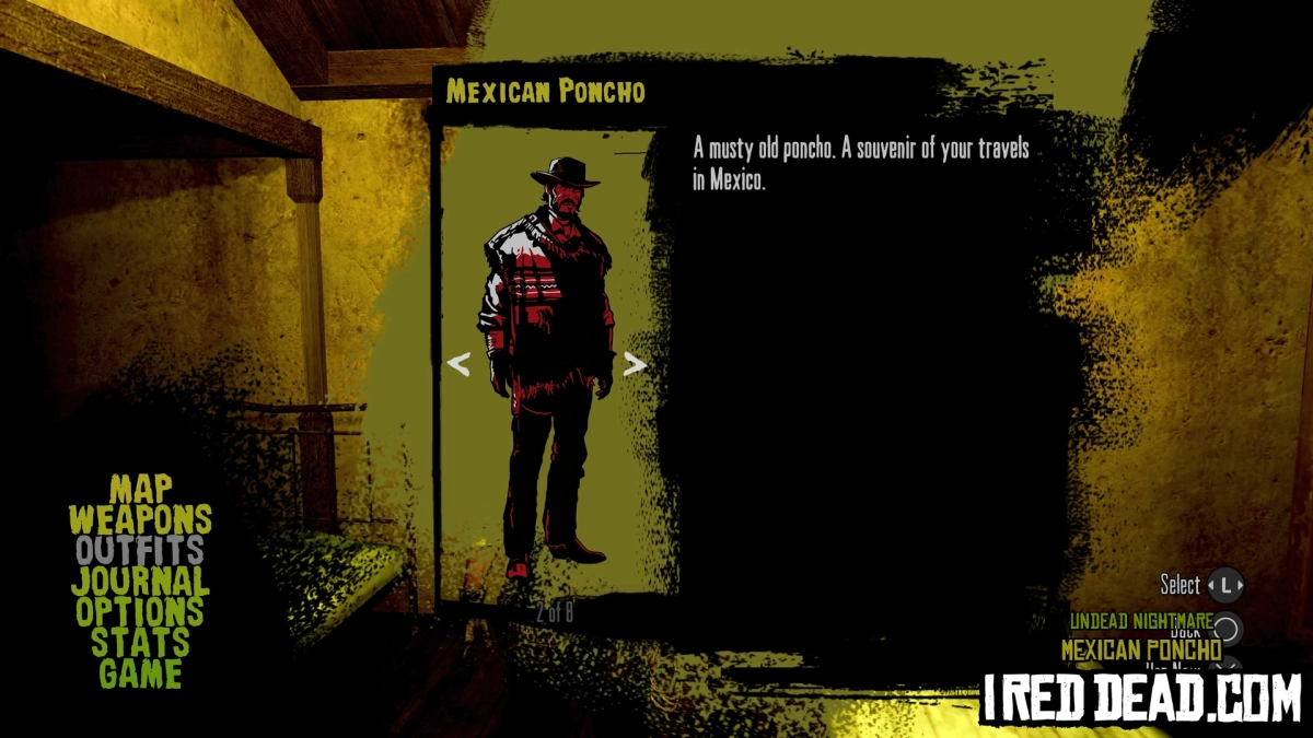 Red Dead Redemption Undead Nightmare Mexican Poncho Criteria