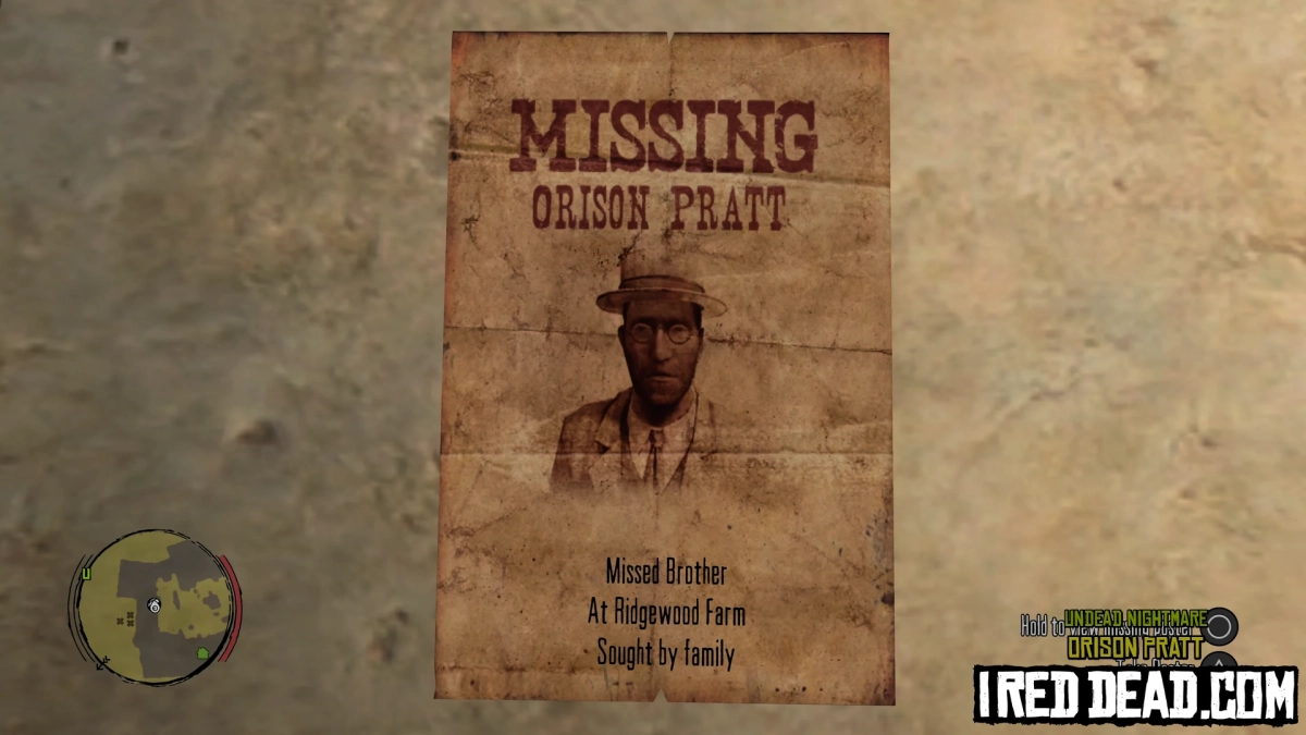 Red Dead Redemption Undead Nightmare Orison Pratt 1