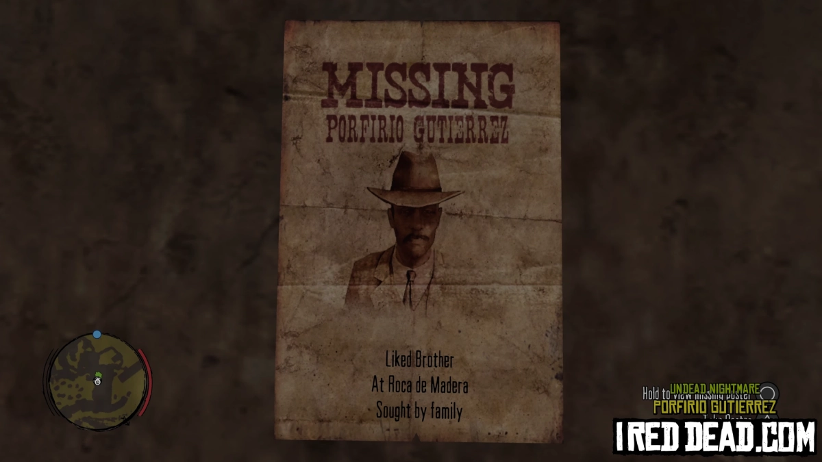 Red Dead Redemption Undead Nightmare Porfirio Gutierrez 1