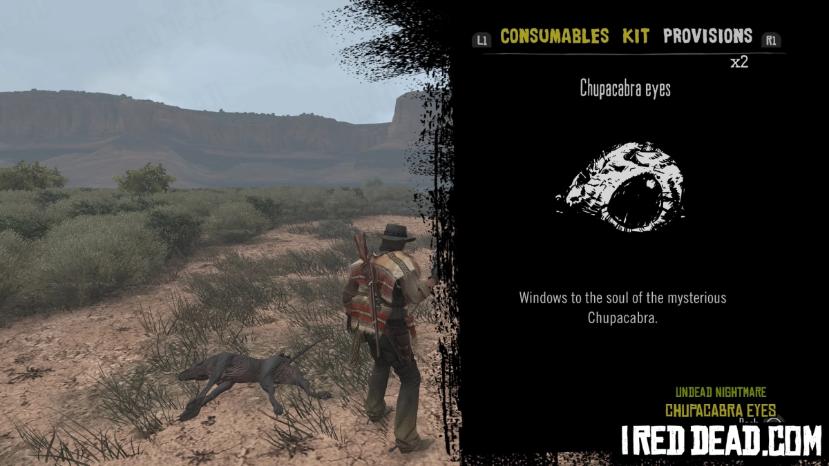 Red Dead Redemption Undead Nightmare Provisions Chupacabra Eyes