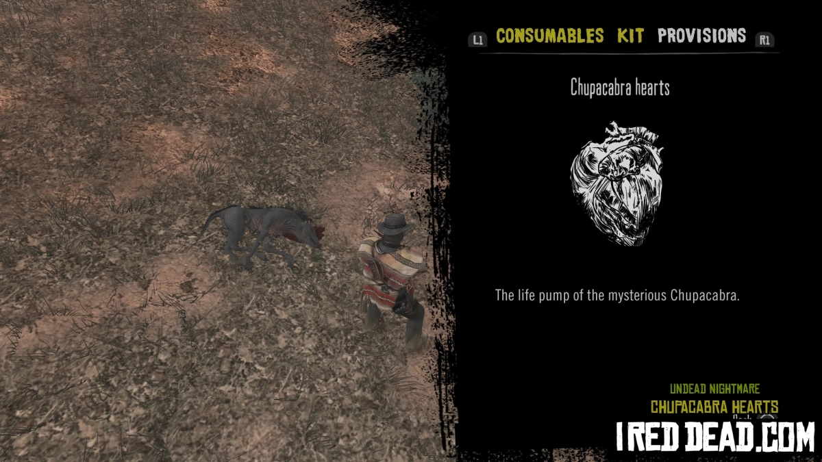 Red Dead Redemption Undead Nightmare Provisions Chupacabra Hearts